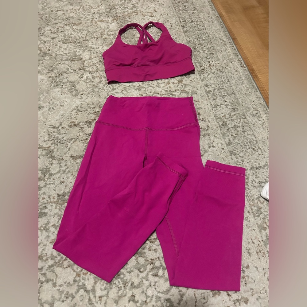 Lulu lemon matching pink set
